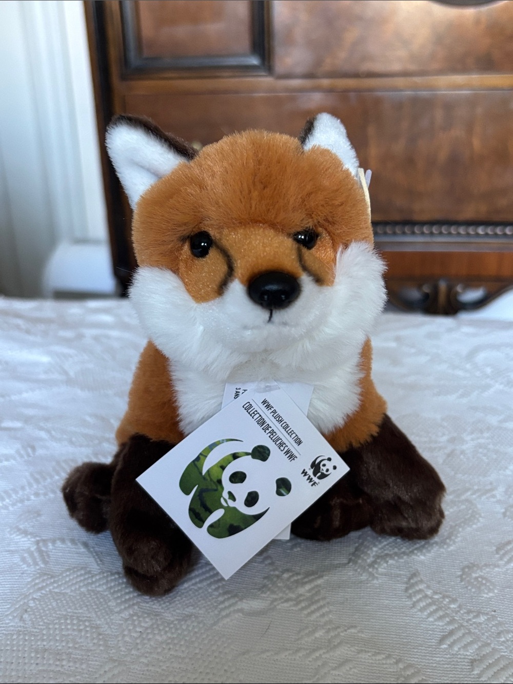 WWF Plush Red Fox Stuffed Animal - Soft Brown & White Fox Toy